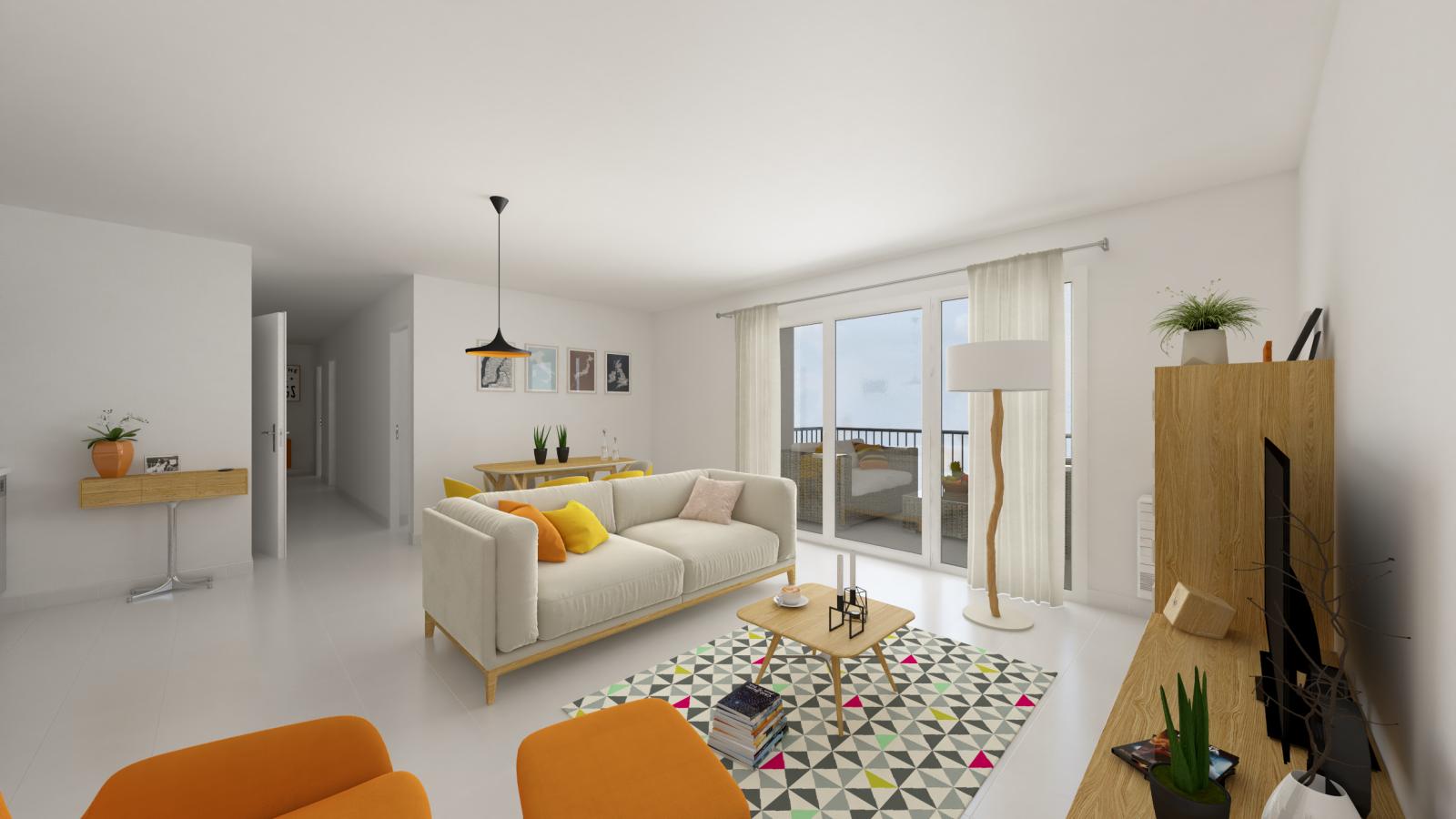 
																																							4 pièces - 
																																						2ème étage - 89m² - 1 371,87 € - Photo #1