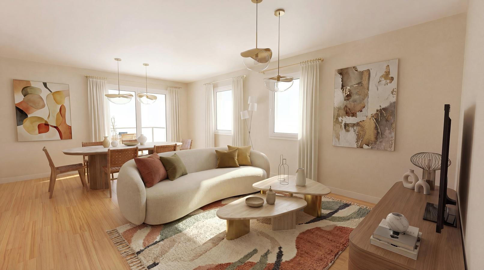 
																																							4 pièces - 
																																						6ème étage - 83m² - 1 182,54 € - Photo #4