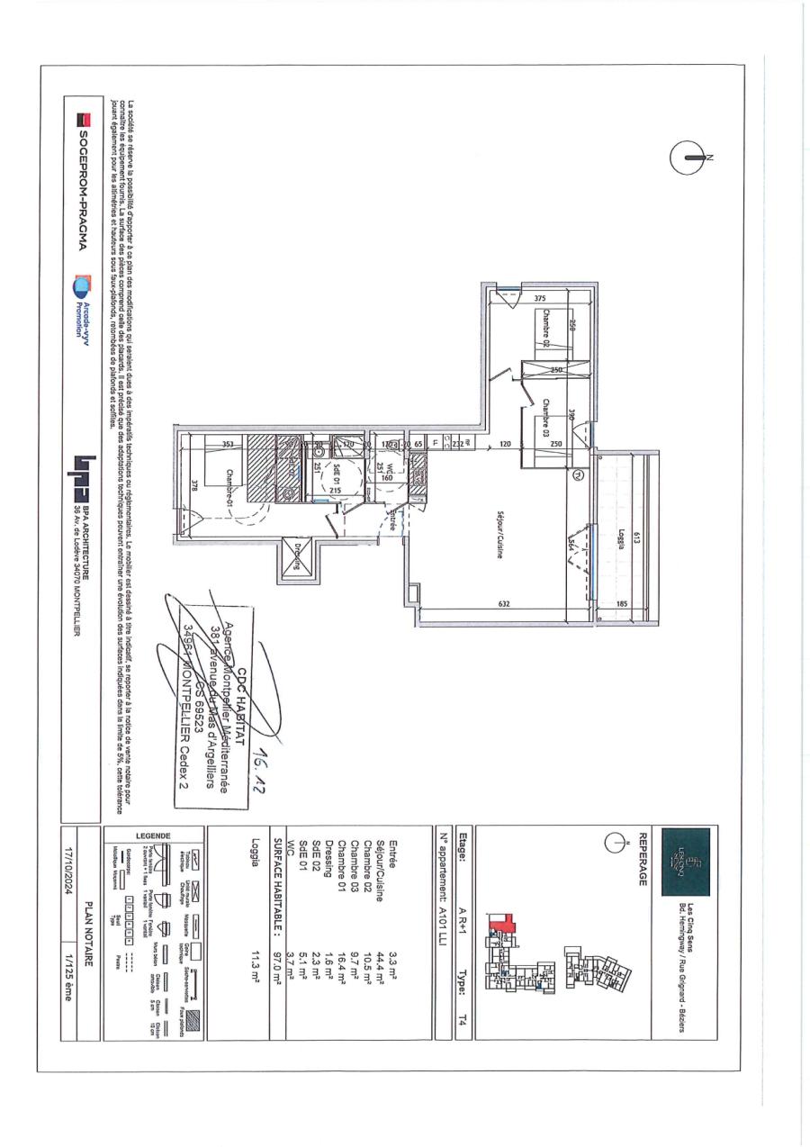 
																																							4 pièces - 
																																						1er étage - 97m² - 982,07 € - Photo #1