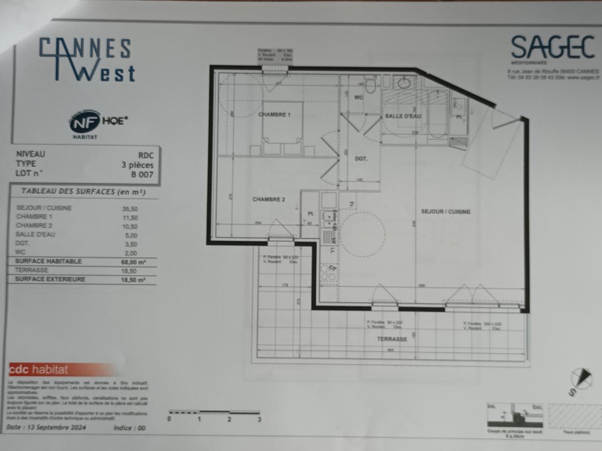 
																																							3 pièces - 
																																						RDC - 68m² - 1 168,25 € - Photo #1