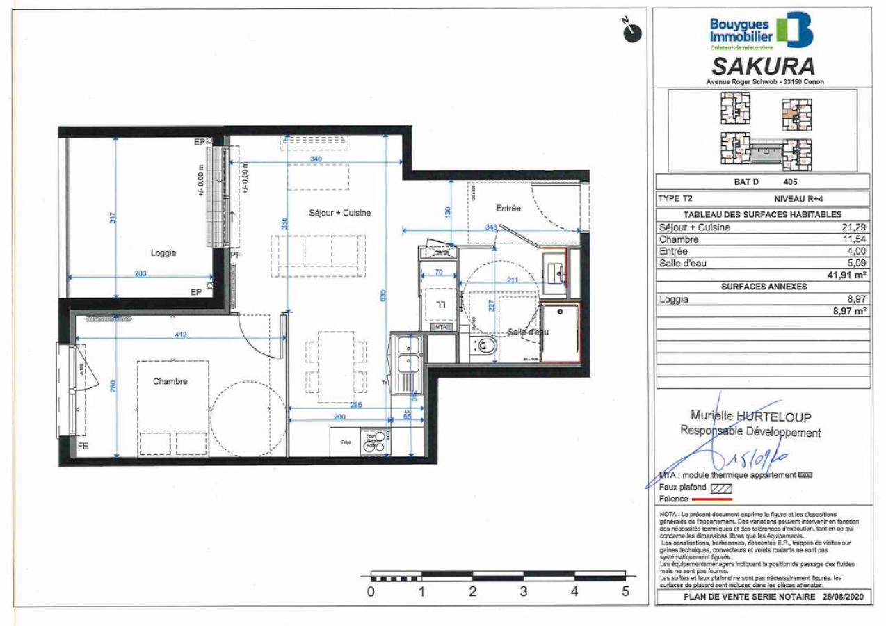 
																																							2 pièces - 
																																						4ème étage - 42m² - 583,32 € - Photo #1