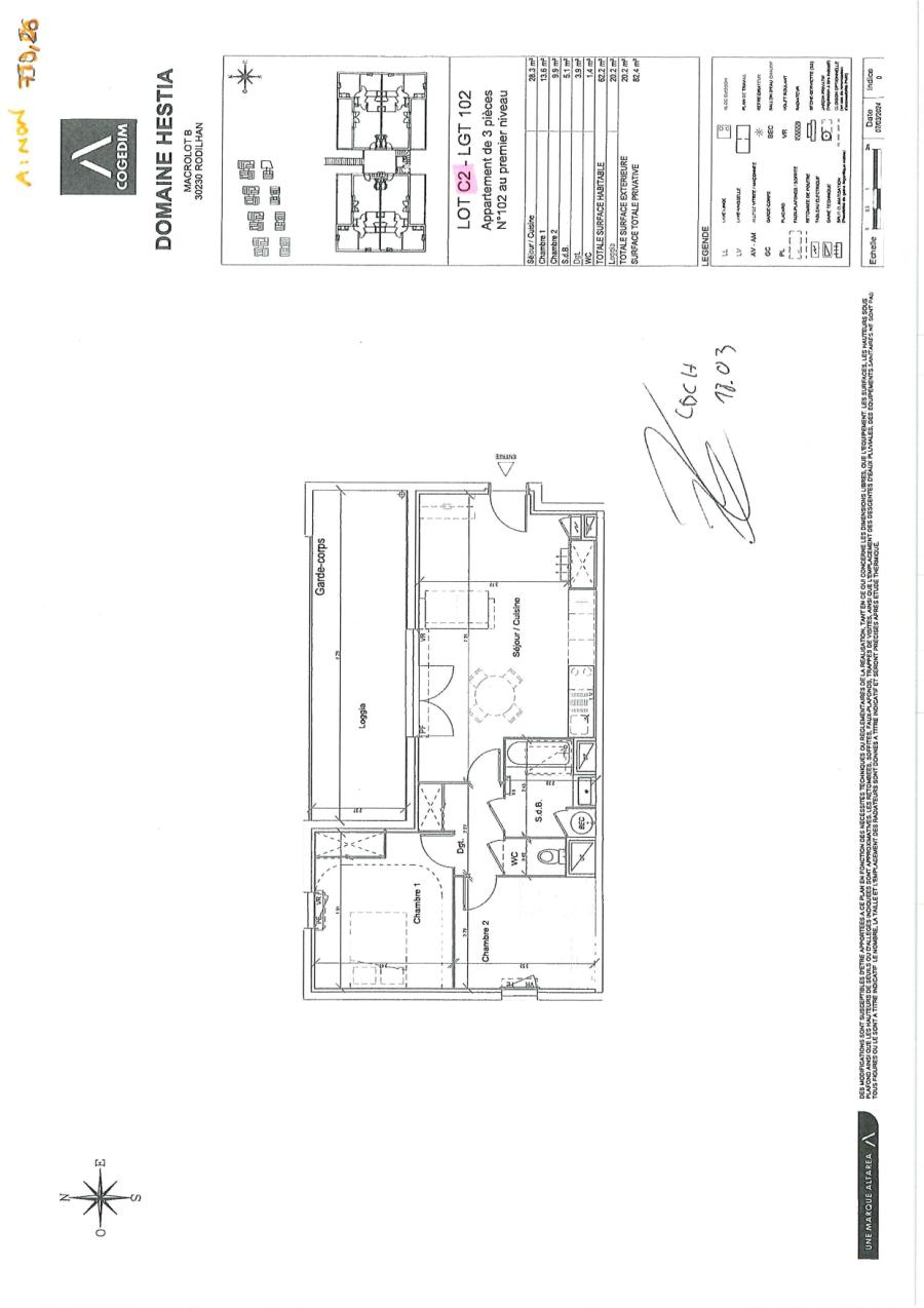 
																																							3 pièces - 
																																						1er étage - 62m² - 750,26 € - Photo #3