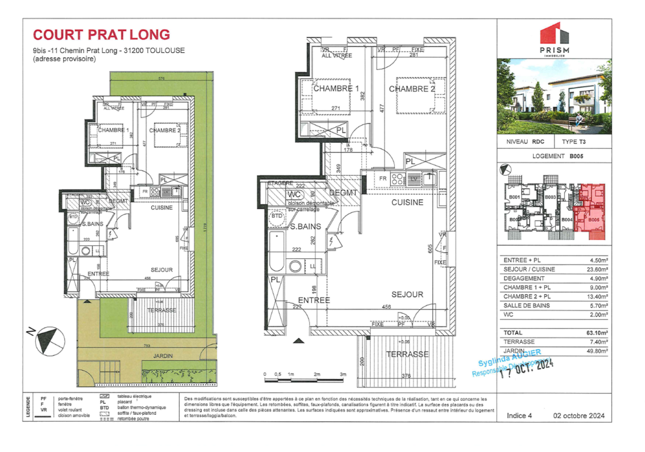 
																																							3 pièces - 
																																						RDC - 63m² - 934,87 € - Photo #1