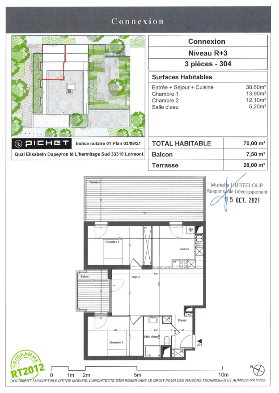 
																			3 pièces - 
																		3ème étage - 70m² - 942,36 € - Photo #1