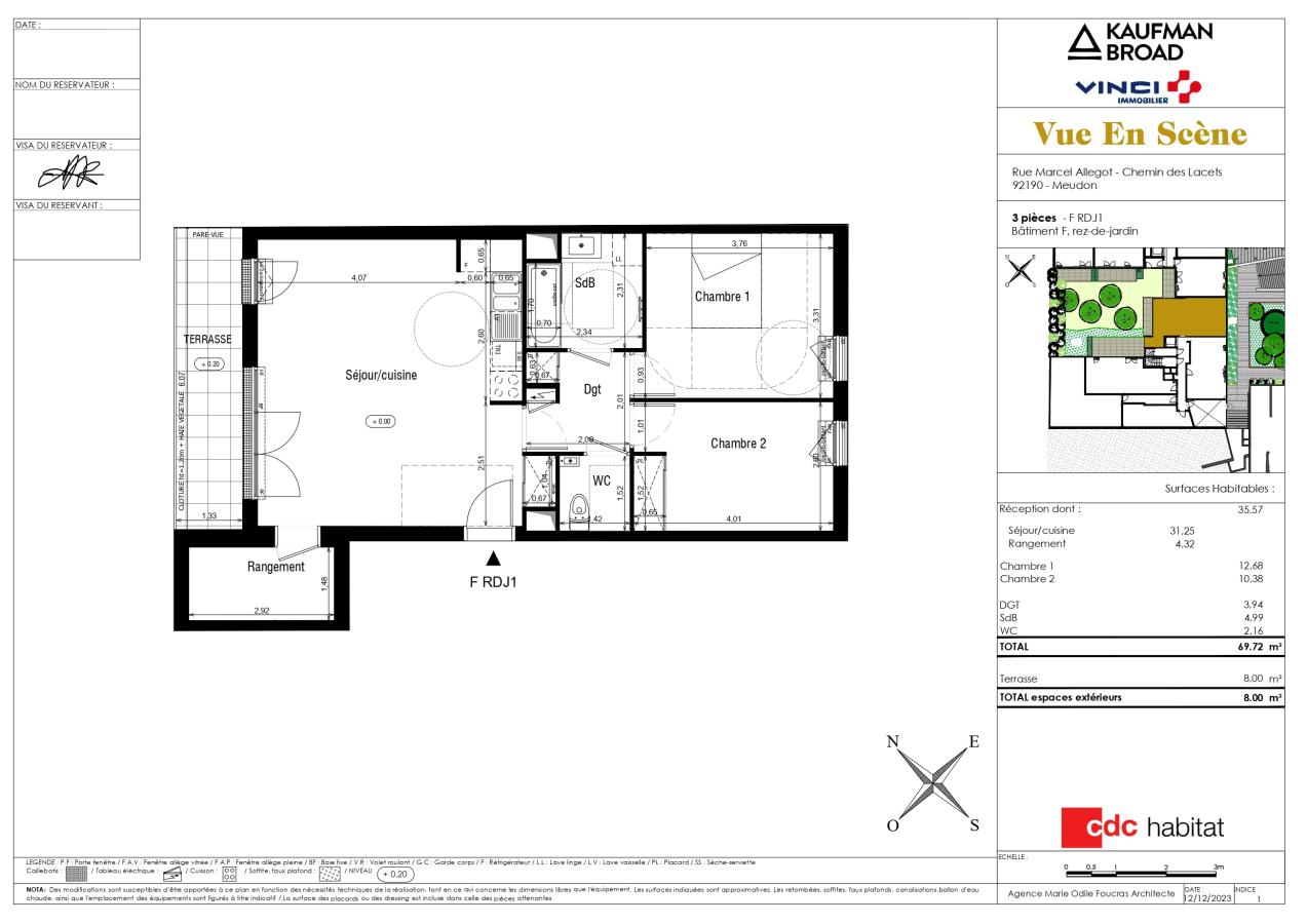 
																																							3 pièces - 
																																						RDC - 65m² - 1 689,33 € - Photo #1