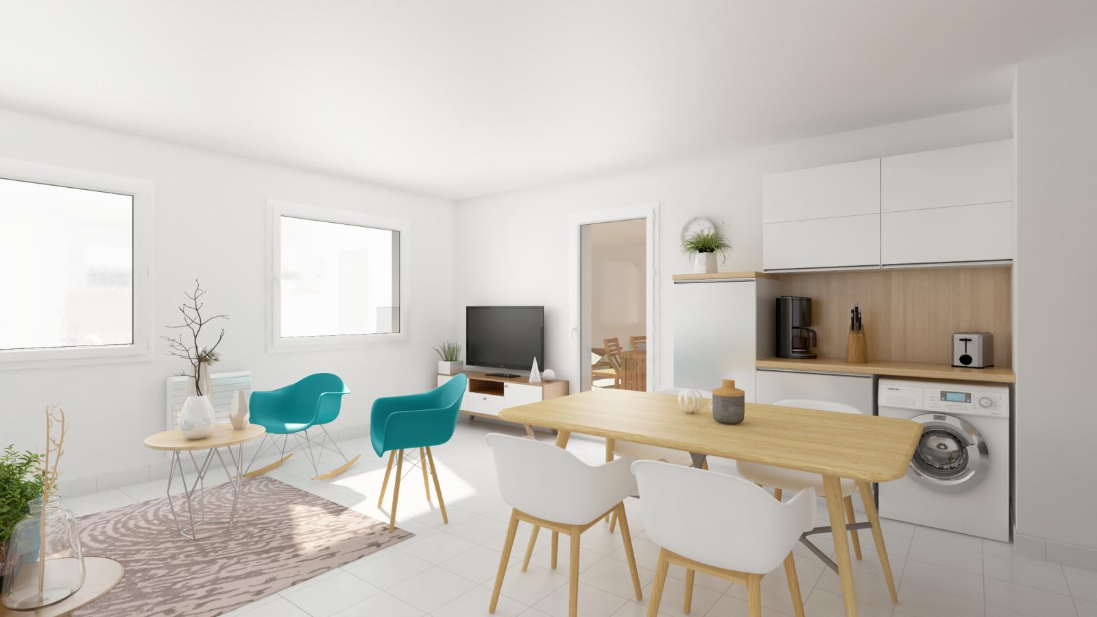 
																			2 pièces - 
																		3ème étage - 43m² - 826,18 € - Photo #2