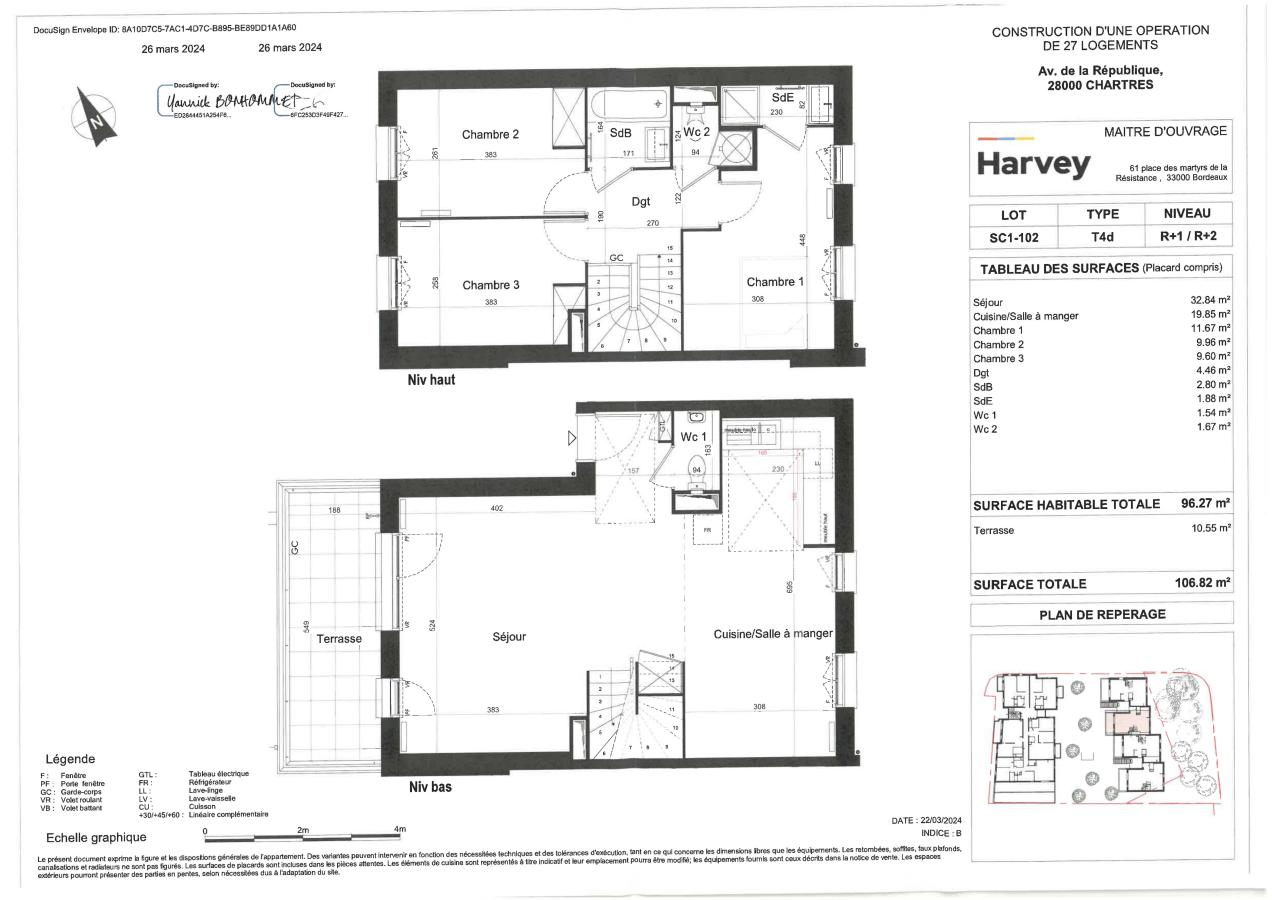 
																			4 pièces - 
																		1er étage - 94m² - 972,39 € - Photo #1