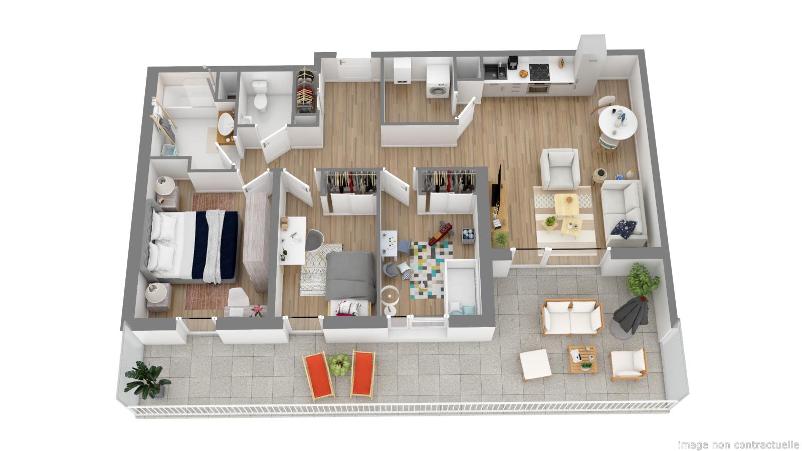 
																			4 pièces - 
																		1er étage - 79m² - 902,30 € - Photo #1