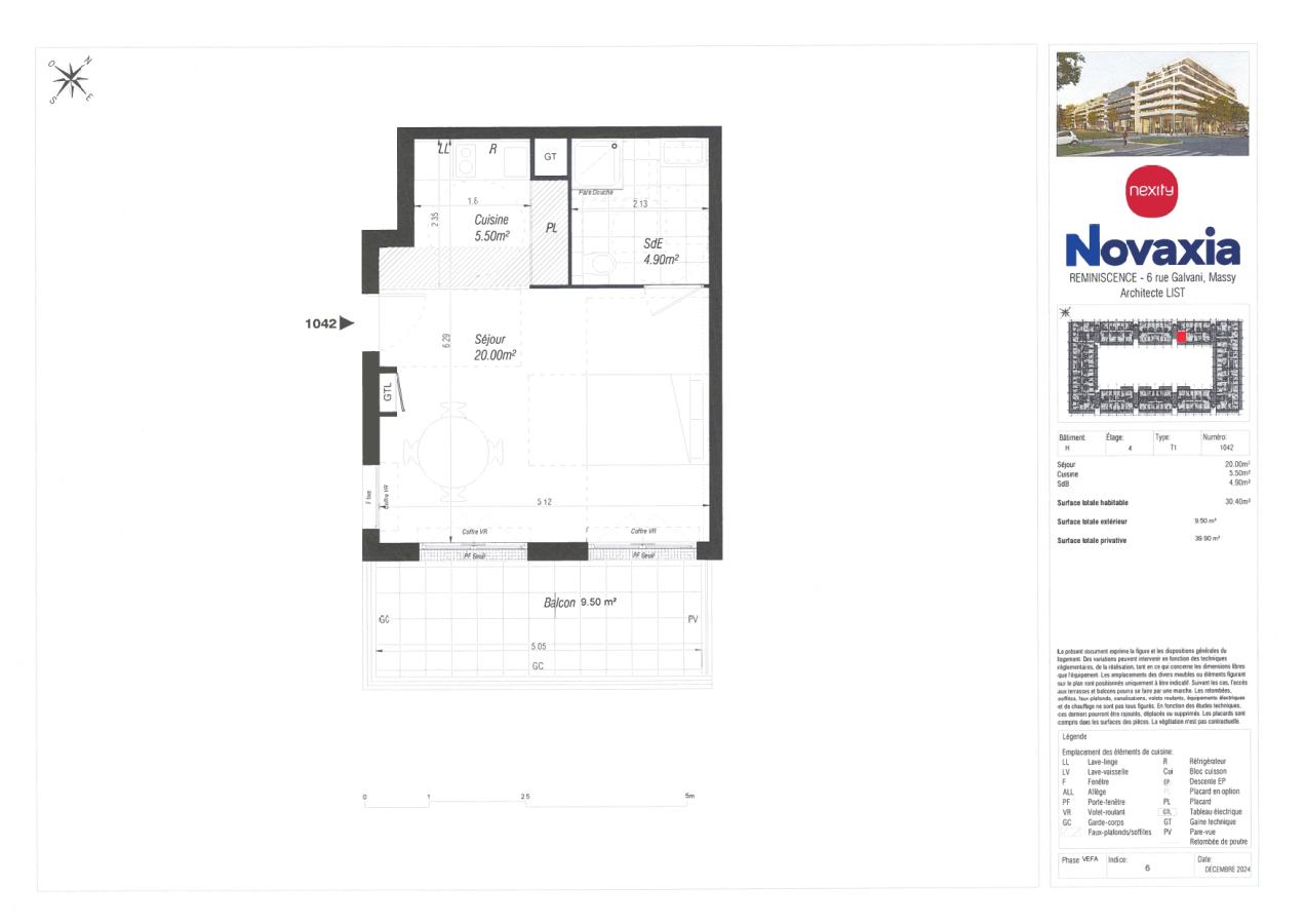 1 pièce - 4ème étage - 30m² - 699,74 € - Photo #0