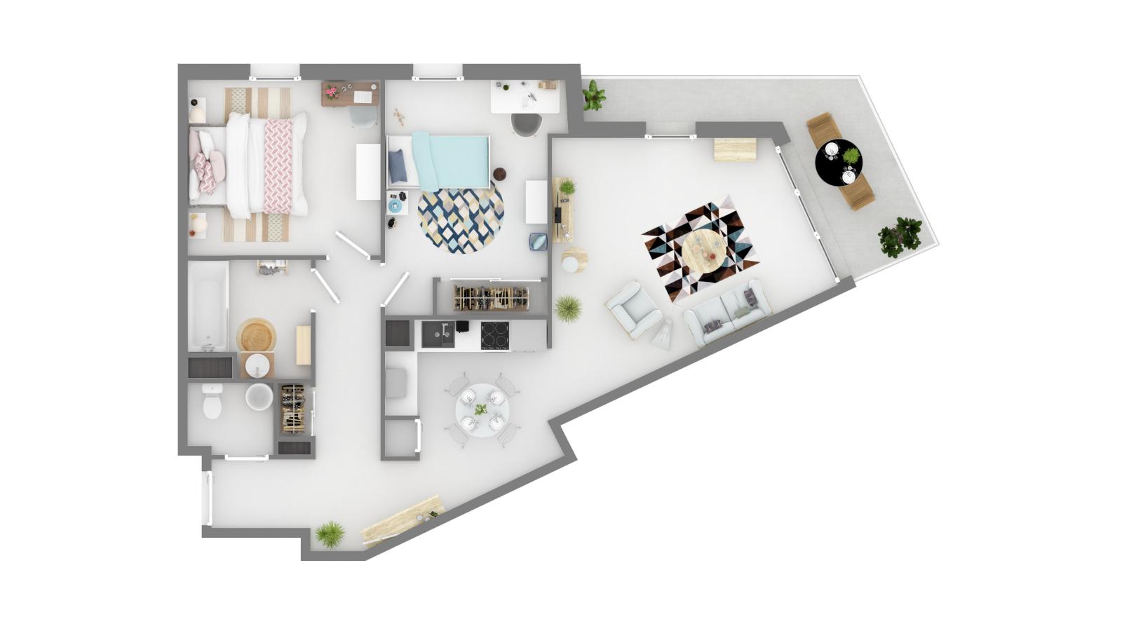 
																																							3 pièces - 
																																						1er étage - 70m² - 1 155,19 € - Photo #4