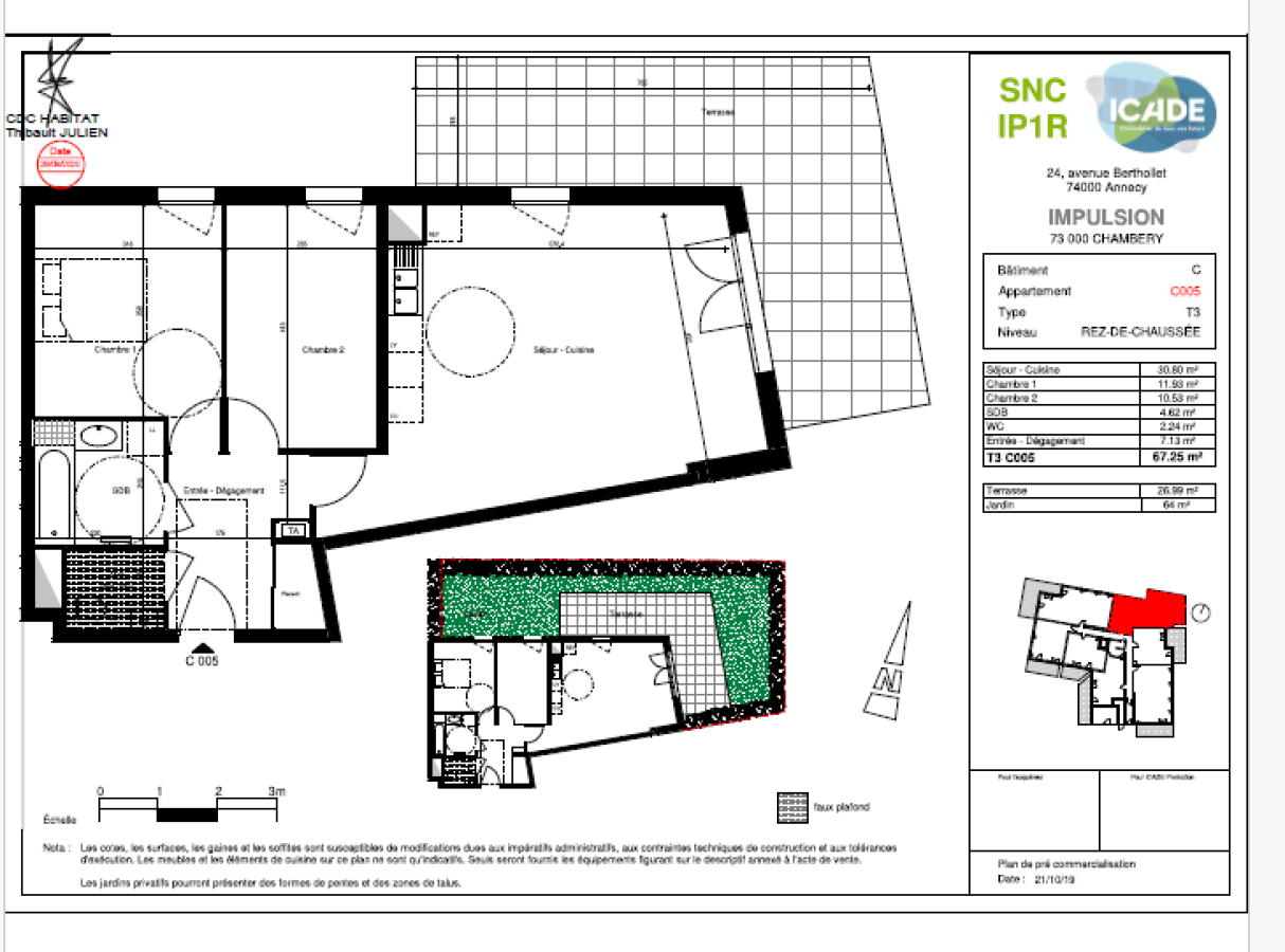 
																																							3 pièces - 
																																						RDC - 67m² - 849,48 € - Photo #7