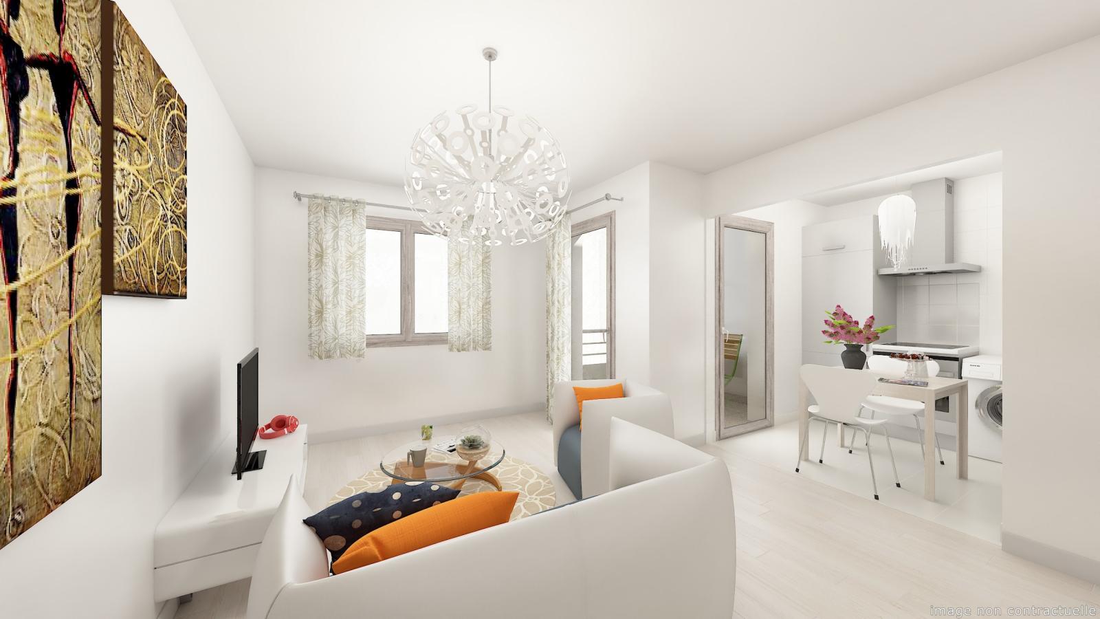 
																																							3 pièces - 
																																						3ème étage - 68m² - 1 066,79 € - Photo #5