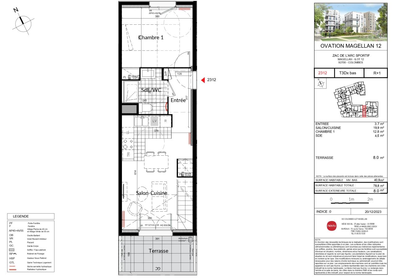 3 pièces - 1er étage - 79m²