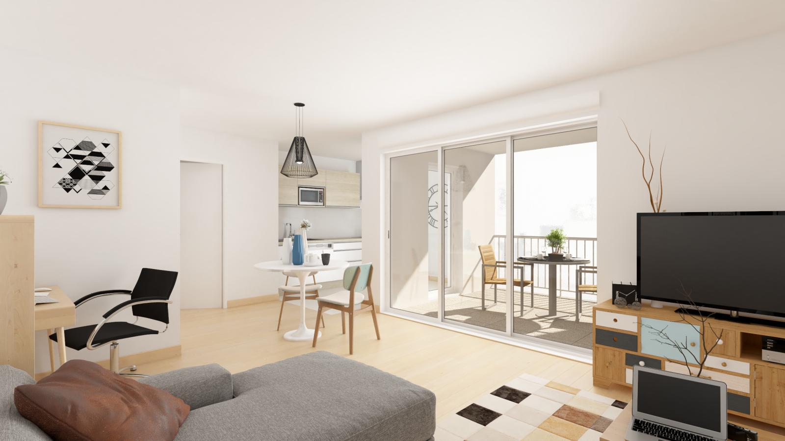 
																			2 pièces - 
																		6ème étage - 45m² - 166 400 € - Photo #1