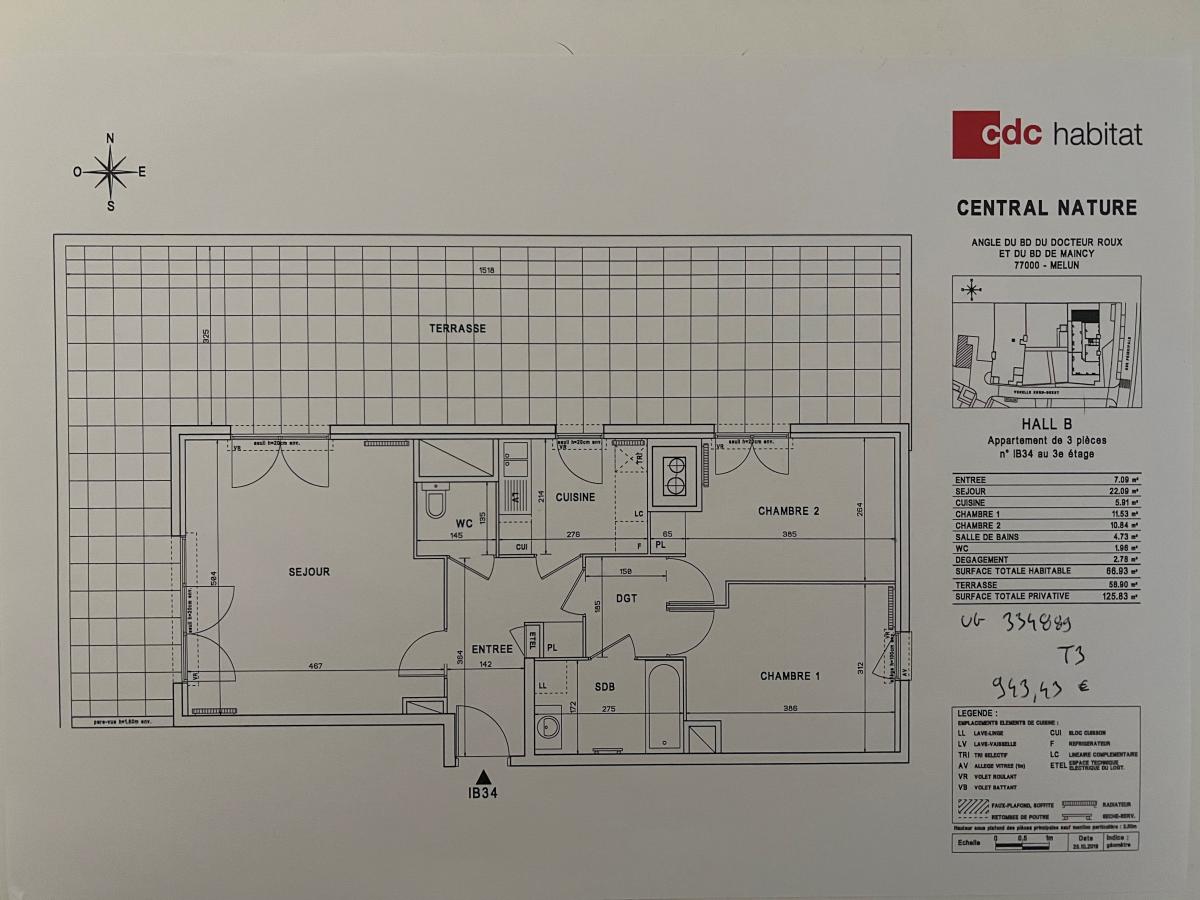 
																			3 pièces - 
																		3ème étage - 67m² - 995,87 € - Photo #0