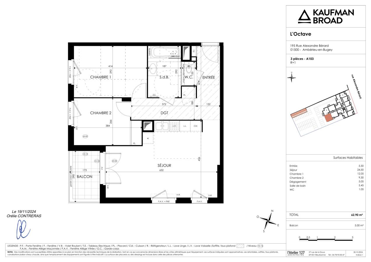 
																																							3 pièces - 
																																						1er étage - 63m² - 939,74 € - Photo #6