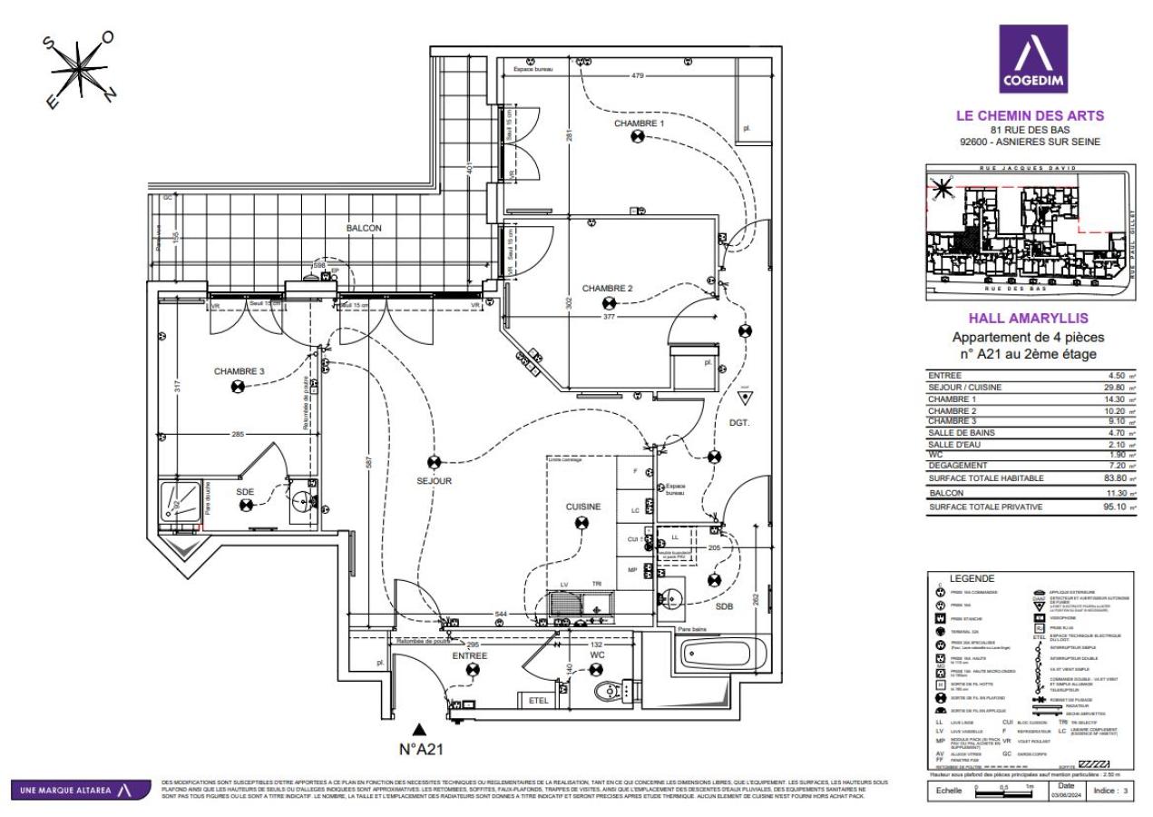 
																			4 pièces – 
																		2ème étage – 84m² - 1 868,88 € - Photo #0