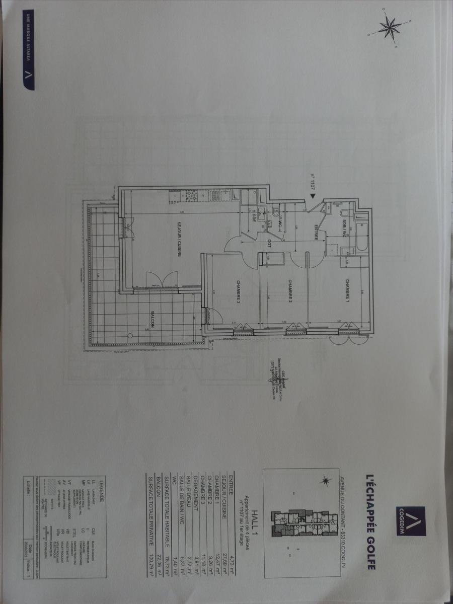 4 pièces - 1er étage - 79m² - 1 311,98 € - Photo #0