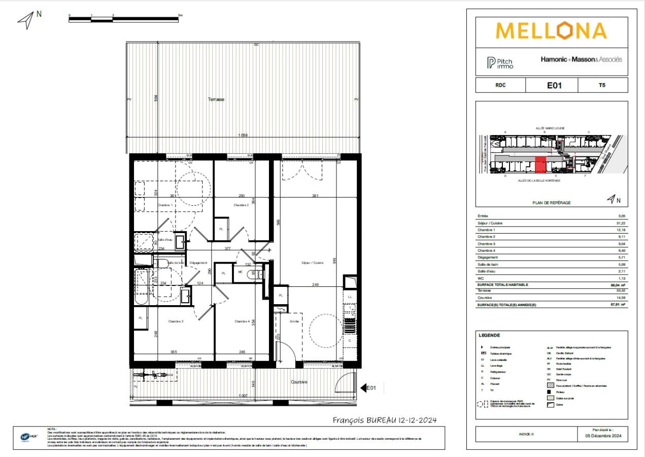 5 pièces - RDC - 88m² - 1 153,21 € - Photo #1